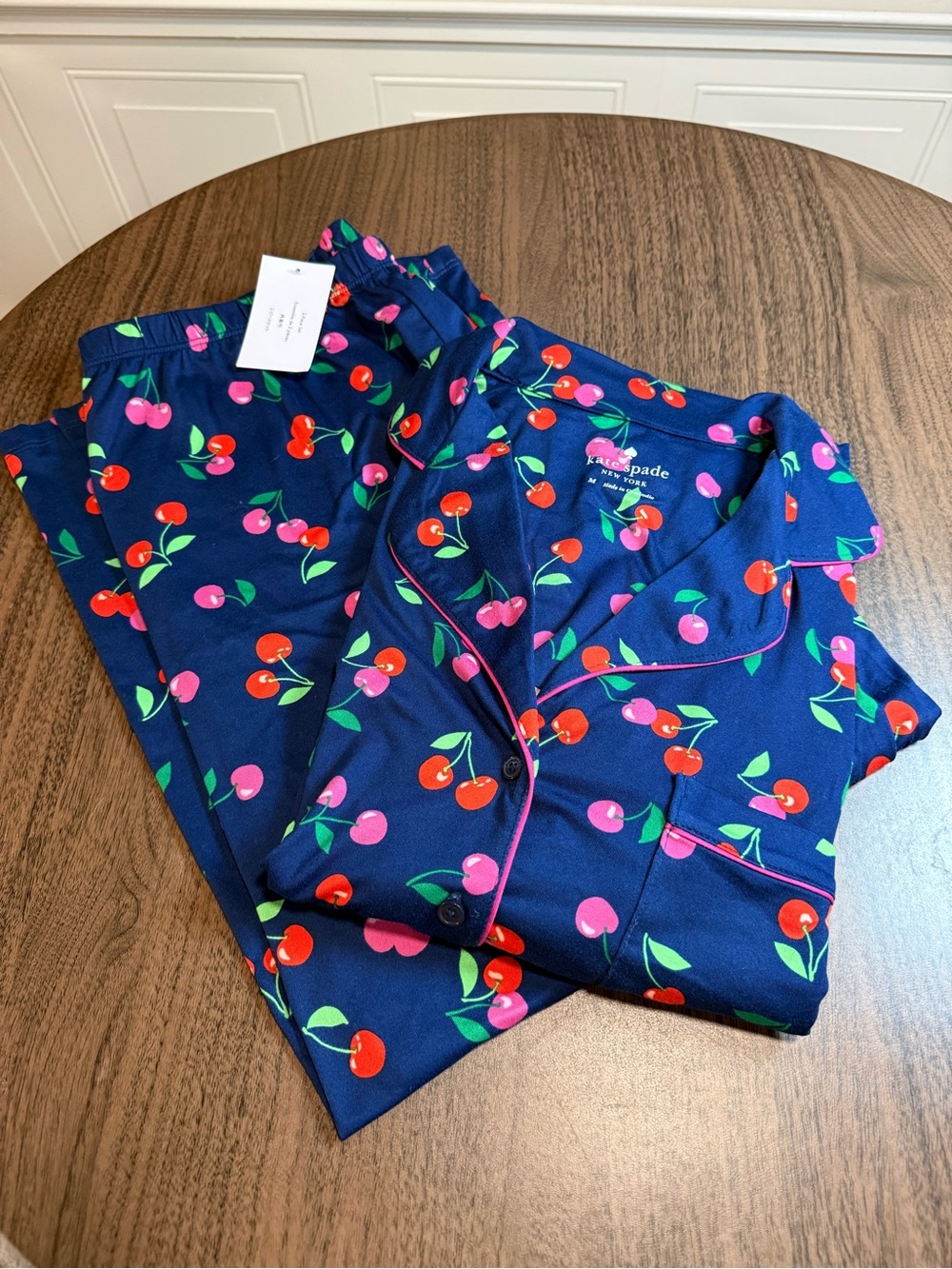 Kate Spade Cherry Print Pajama Set - Picture 2 of 5